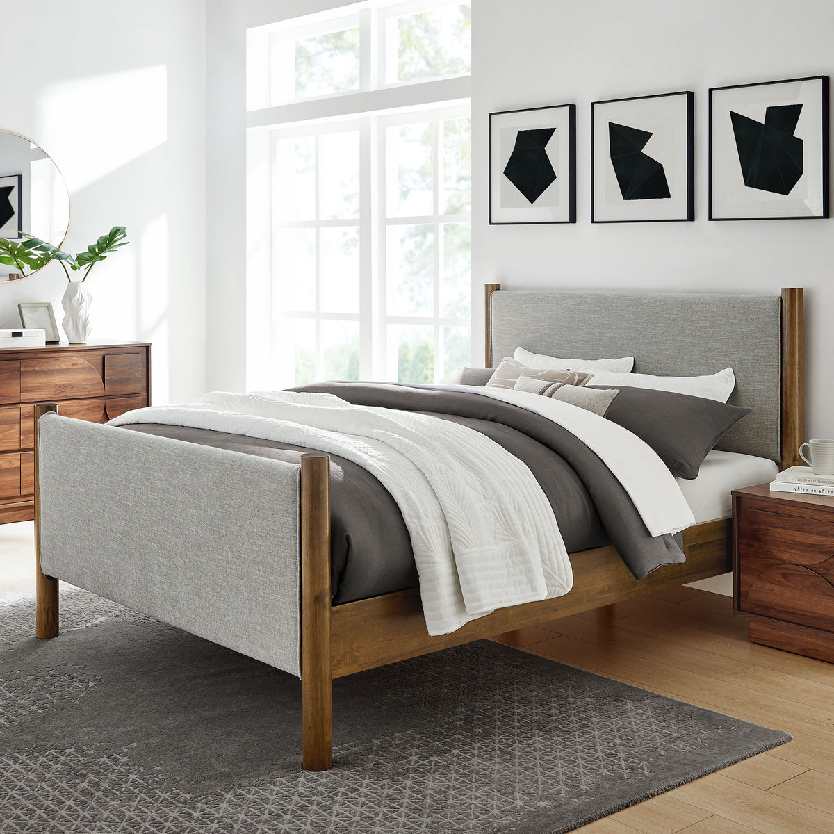 Maven Full Size Fabric Upholstered Platform Bed by Modway