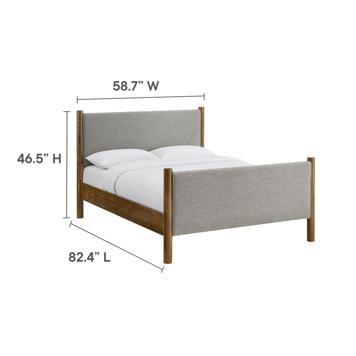 Maven Full Size Fabric Upholstered Platform Bed by Modway
