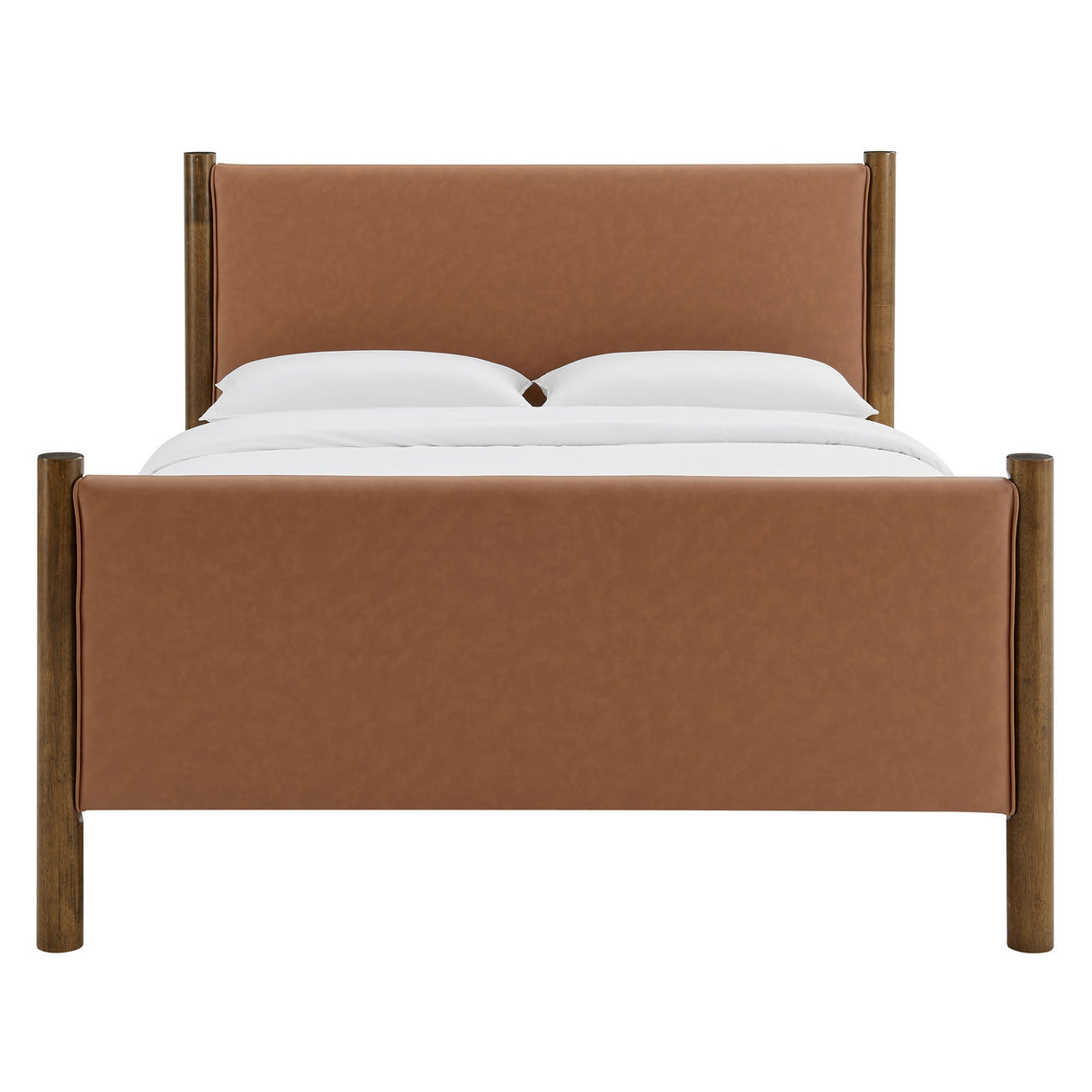 Maven Full Size Vegan Leather Upholstered Platform Bed by Modway
