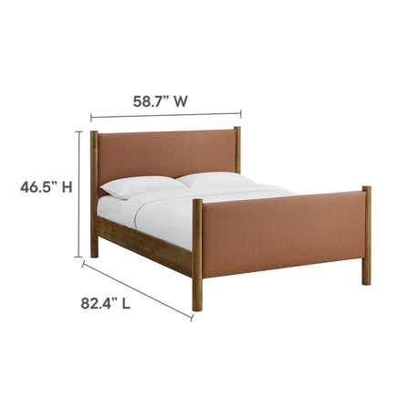 Maven Full Size Vegan Leather Upholstered Platform Bed by Modway