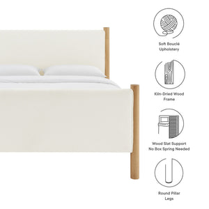 Maven Full Size Boucle Upholstered Platform Bed by Modway