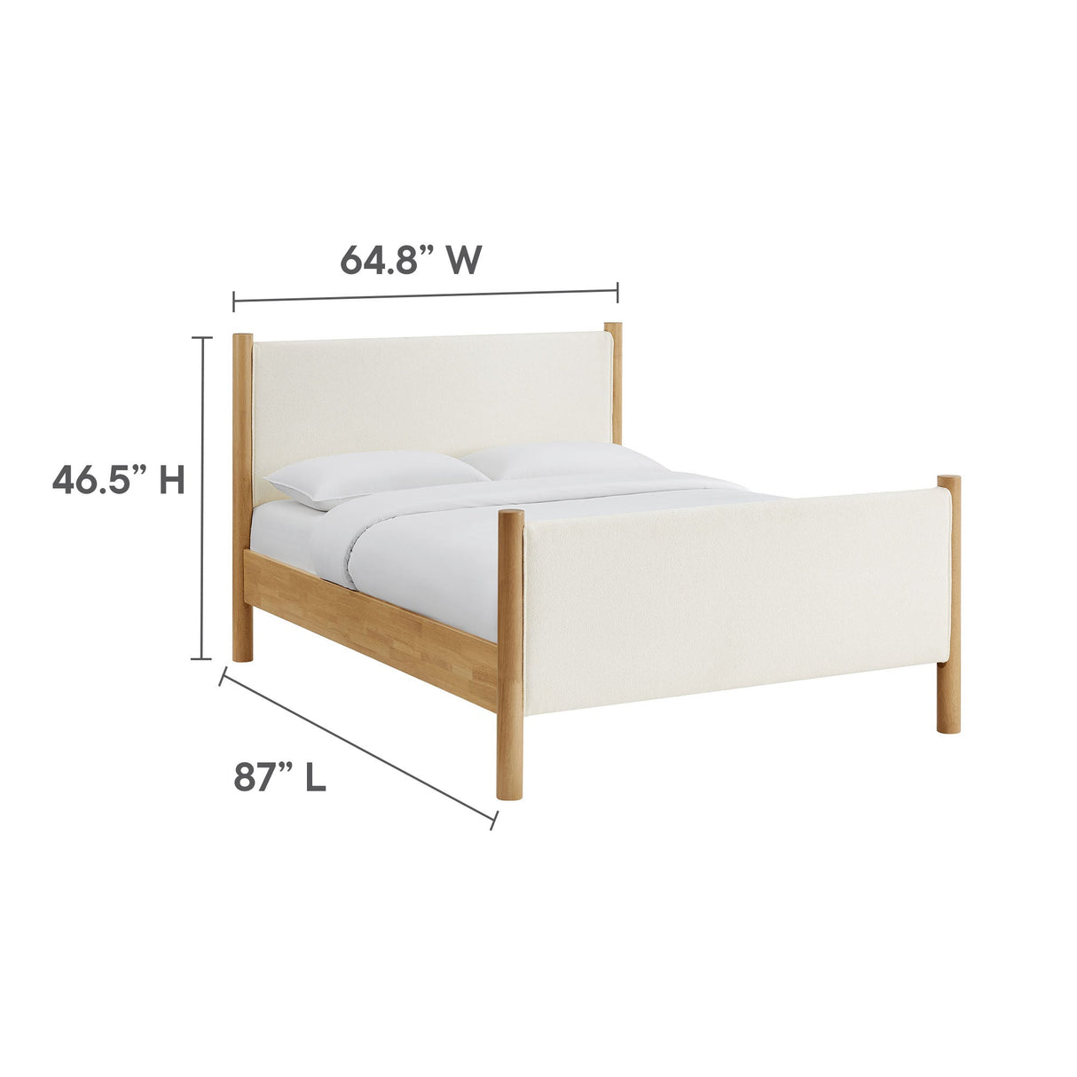 Maven Queen Size Boucle Upholstered Platform Bed by Modway