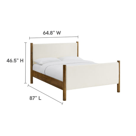 Maven Queen Size Boucle Upholstered Platform Bed by Modway
