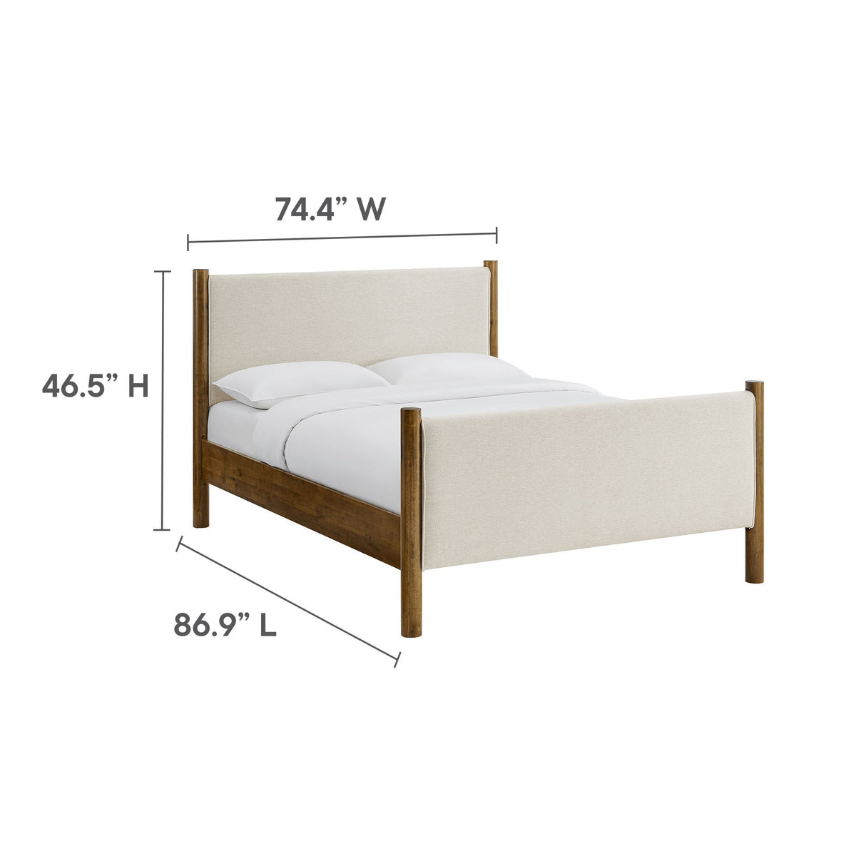 Maven King Size Fabric Upholstered Platform Bed by Modway