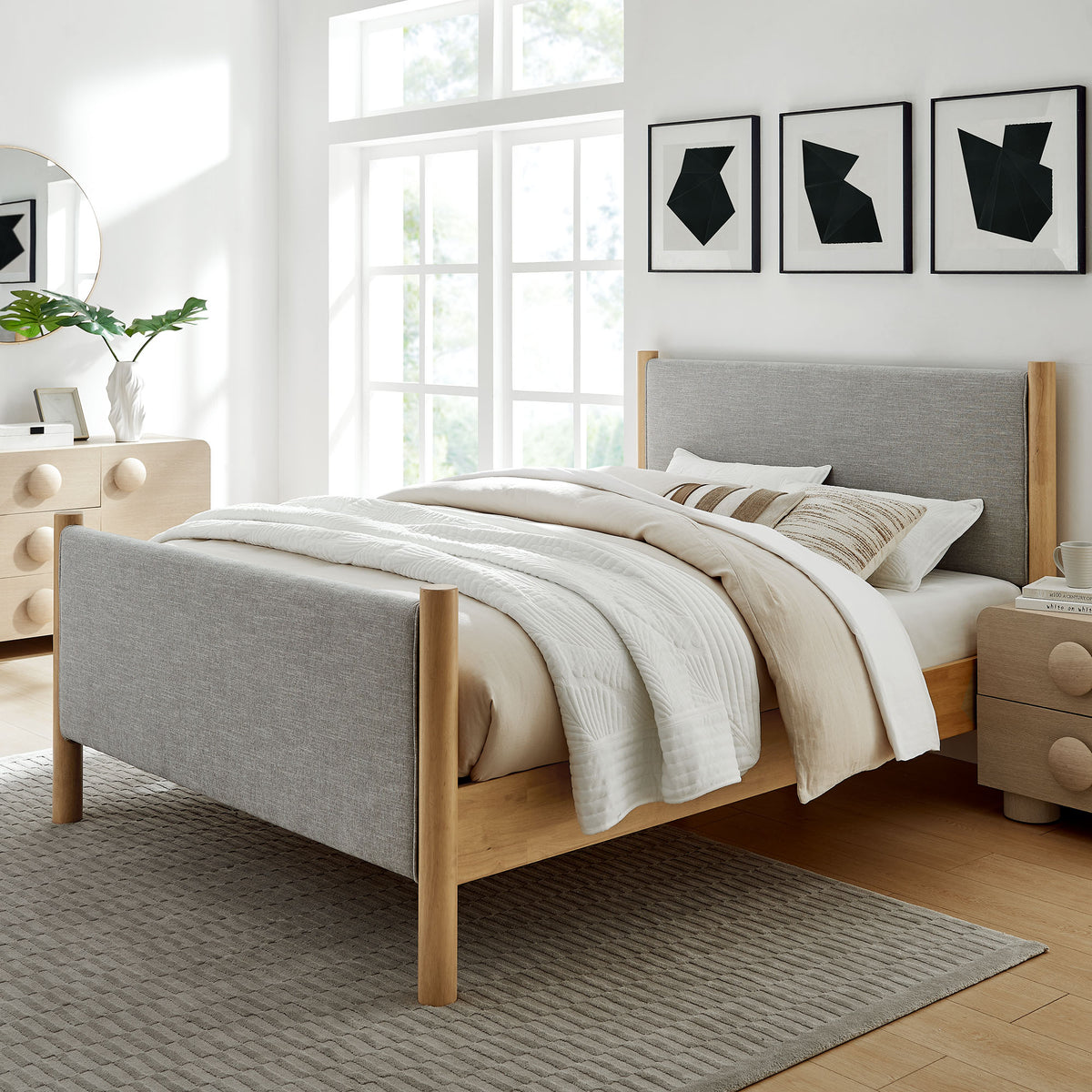 Maven King Size Fabric Upholstered Platform Bed by Modway