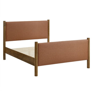 Maven King Size Vegan Leather Upholstered Platform Bed by Modway