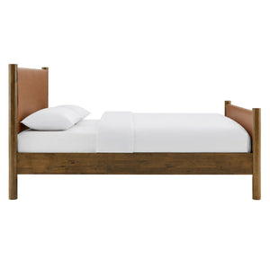 Maven King Size Vegan Leather Upholstered Platform Bed by Modway