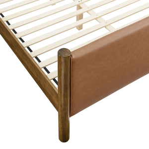 Maven King Size Vegan Leather Upholstered Platform Bed by Modway