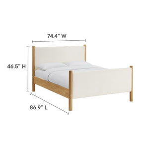 Maven King Size Boucle Upholstered Platform Bed by Modway