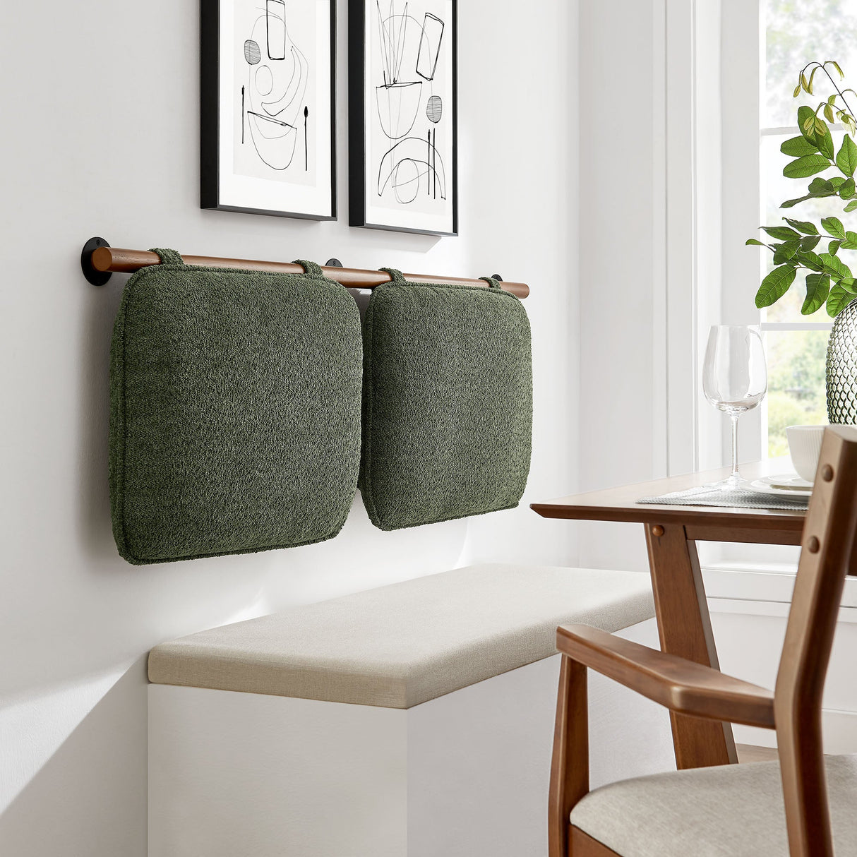 Anela Wall-Mounted Chenille Upholstered Queen Headboard by Modway