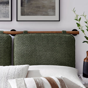 Anela Wall-Mounted Chenille Upholstered Queen Headboard by Modway