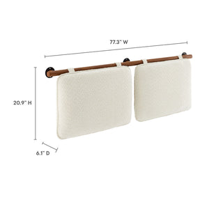 Anela Wall-Mounted Chenille Upholstered King Size Headboard