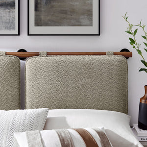 Anela Wall-Mounted Chenille Upholstered King Size Headboard