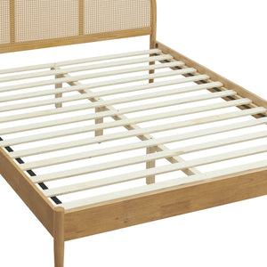 Odette Queen Arched Rattan Cane Platform Bed by Modway