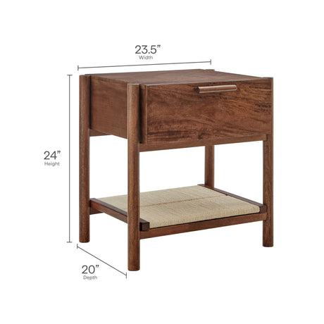 Oswin 1-Drawer Wood Nightstand by Modway