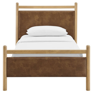 Ginny Twin Size Vegan Leather Platform Bed Frame by Modway