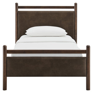 Ginny Twin Size Vegan Leather Platform Bed Frame by Modway