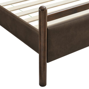 Ginny Full Size Vegan Leather Platform Bed Frame by Modway