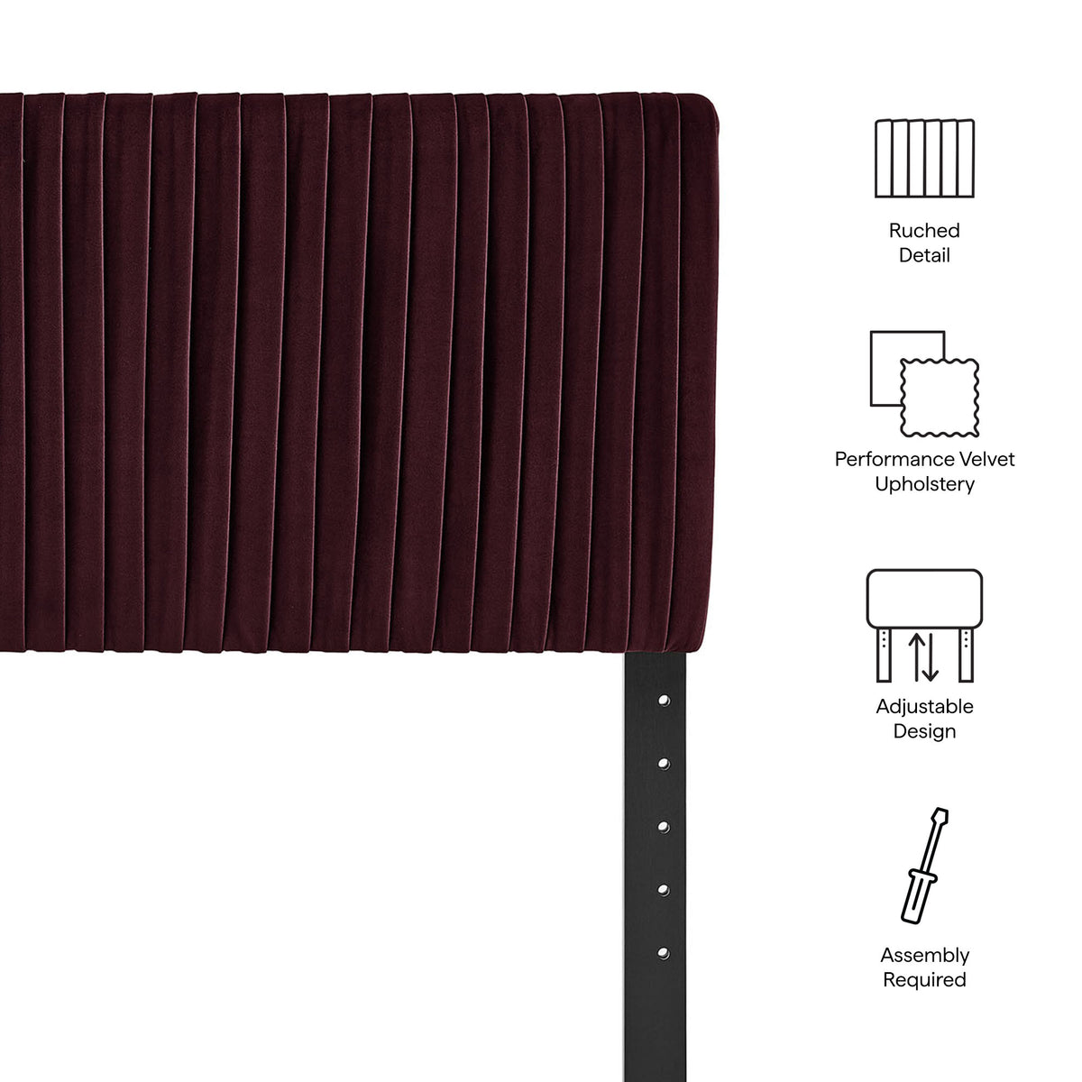 Eloise Stain-Resistant Performance Velvet Queen Headboard by Modway
