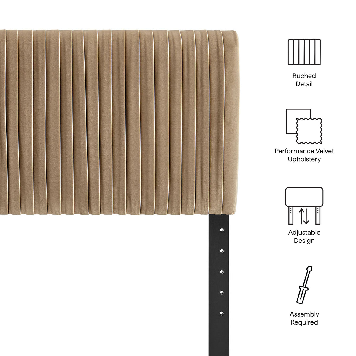 Eloise Stain-Resistant Performance Velvet King Headboard by Modway