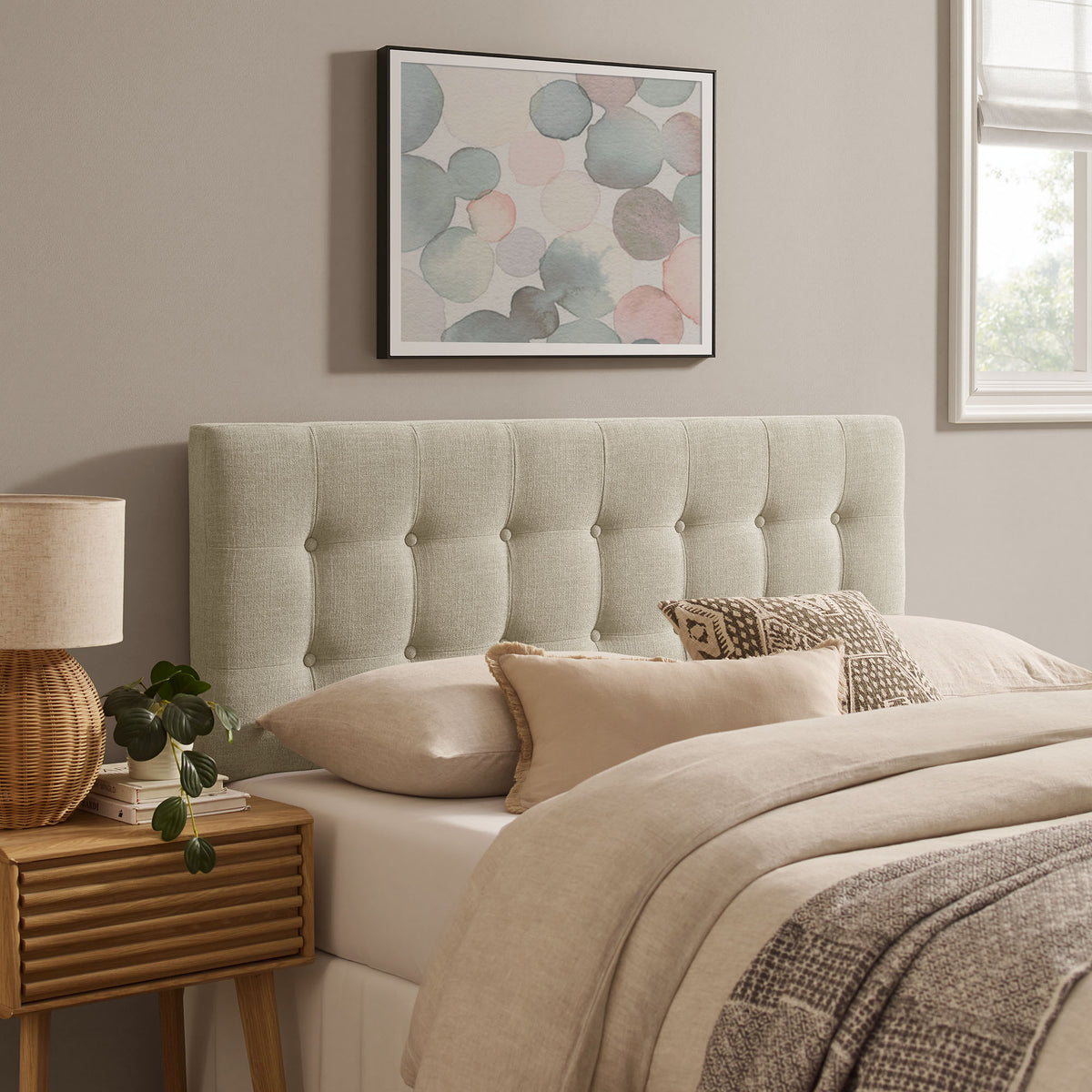 Emily Fabric Upholstered King Size Headboard by Modway
