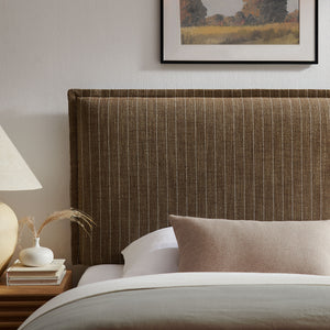 Camille Striped Linen Blend Twin Size Headboard by Modway