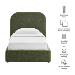 Keynote Twin Fabric Upholstered Storage Platform Bed Frame by Modway