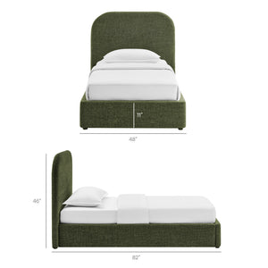Keynote Twin Fabric Upholstered Storage Platform Bed Frame by Modway