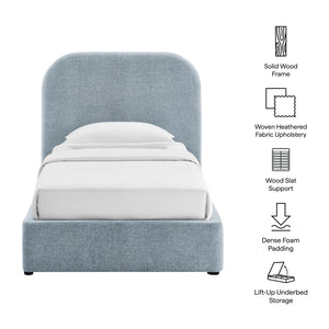Keynote Twin Fabric Upholstered Storage Platform Bed Frame by Modway