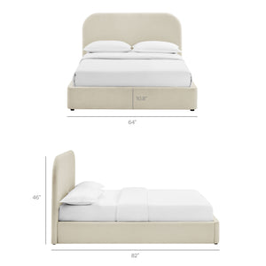 Keynote Full Fabric Upholstered Storage Platform Bed Frame by Modway