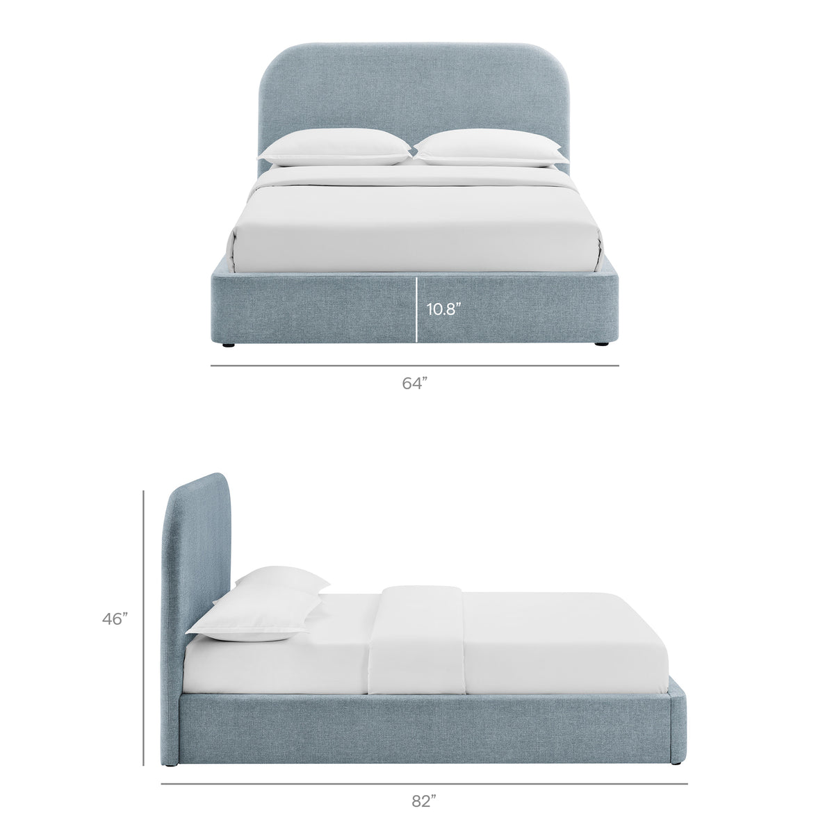 Keynote Full Fabric Upholstered Storage Platform Bed Frame by Modway