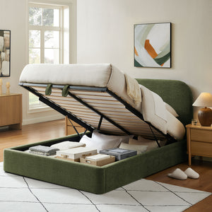 Keynote Queen Fabric Upholstered Storage Platform Bed Frame by Modway