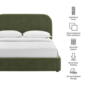 Keynote Queen Fabric Upholstered Storage Platform Bed Frame by Modway