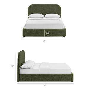 Keynote Queen Fabric Upholstered Storage Platform Bed Frame by Modway