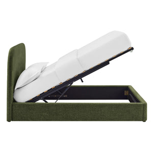 Keynote King Fabric Upholstered Storage Platform Bed Frame by Modway