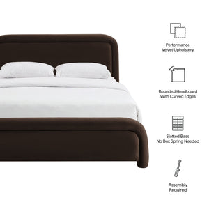 Beck Queen Performance Velvet Platform Bed by Modway