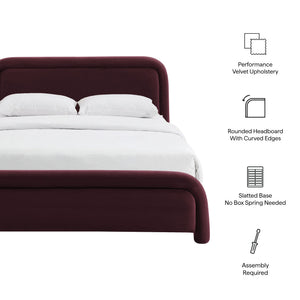Beck Queen Performance Velvet Platform Bed by Modway