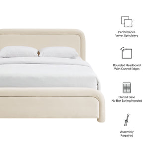 Beck King Performance Velvet Platform Bed by Modway