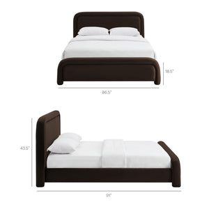 Beck King Performance Velvet Platform Bed by Modway