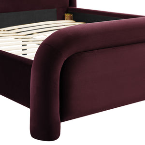Beck King Performance Velvet Platform Bed by Modway