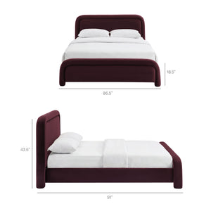 Beck King Performance Velvet Platform Bed by Modway