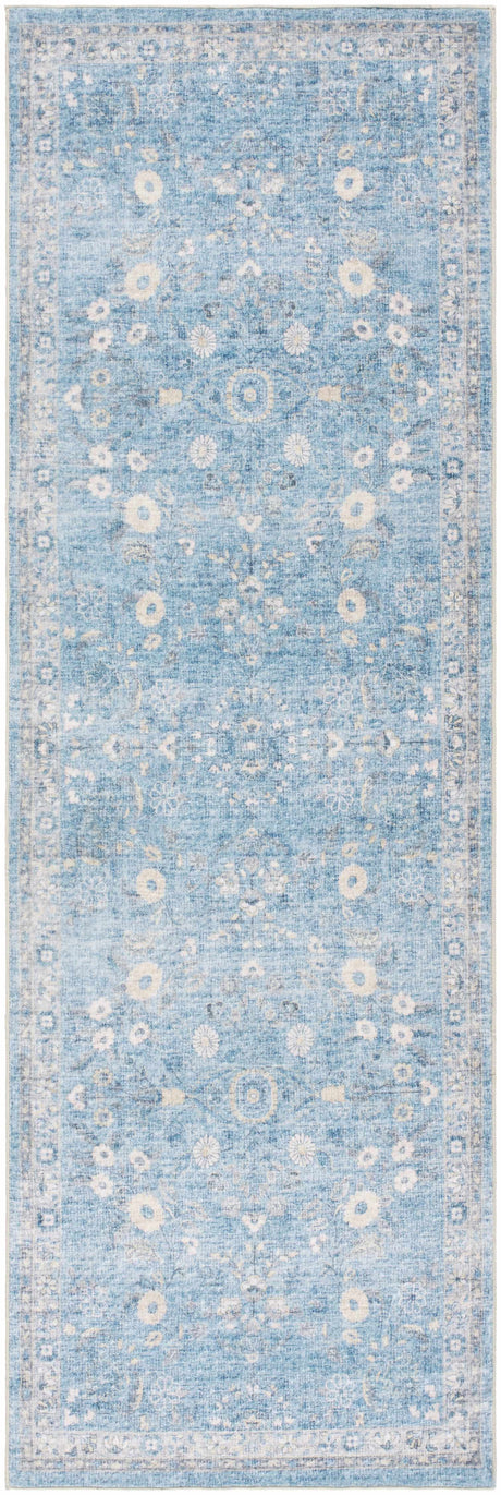 Meyly Blue Washable Area Rug