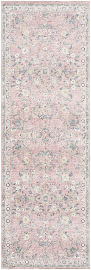 Meyly Pink Washable Area Rug