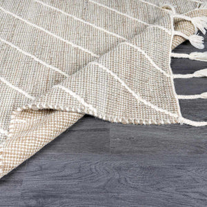 Marbletown Jute&Wool Blend Rug with Tassels - Clearance