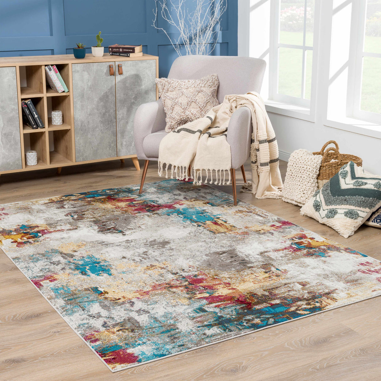 Mardin Abstract Area Rug - Clearance