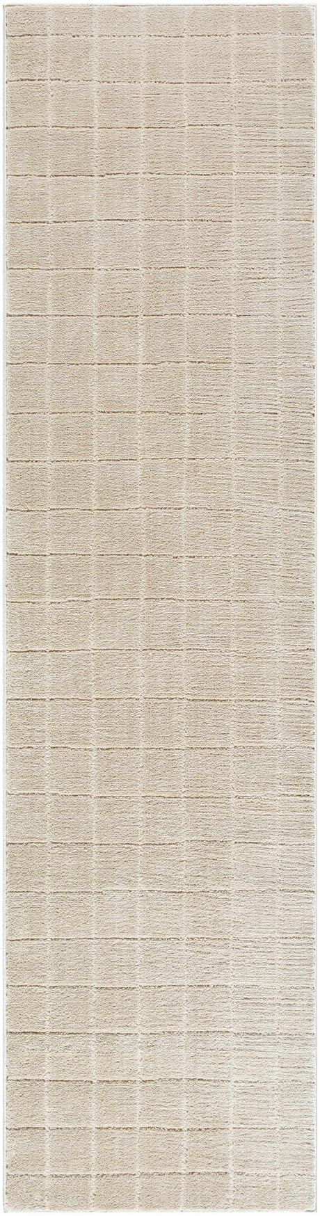 Cascade Checkered Beige Area Rug