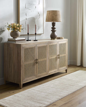Cascade Checkered Beige Area Rug