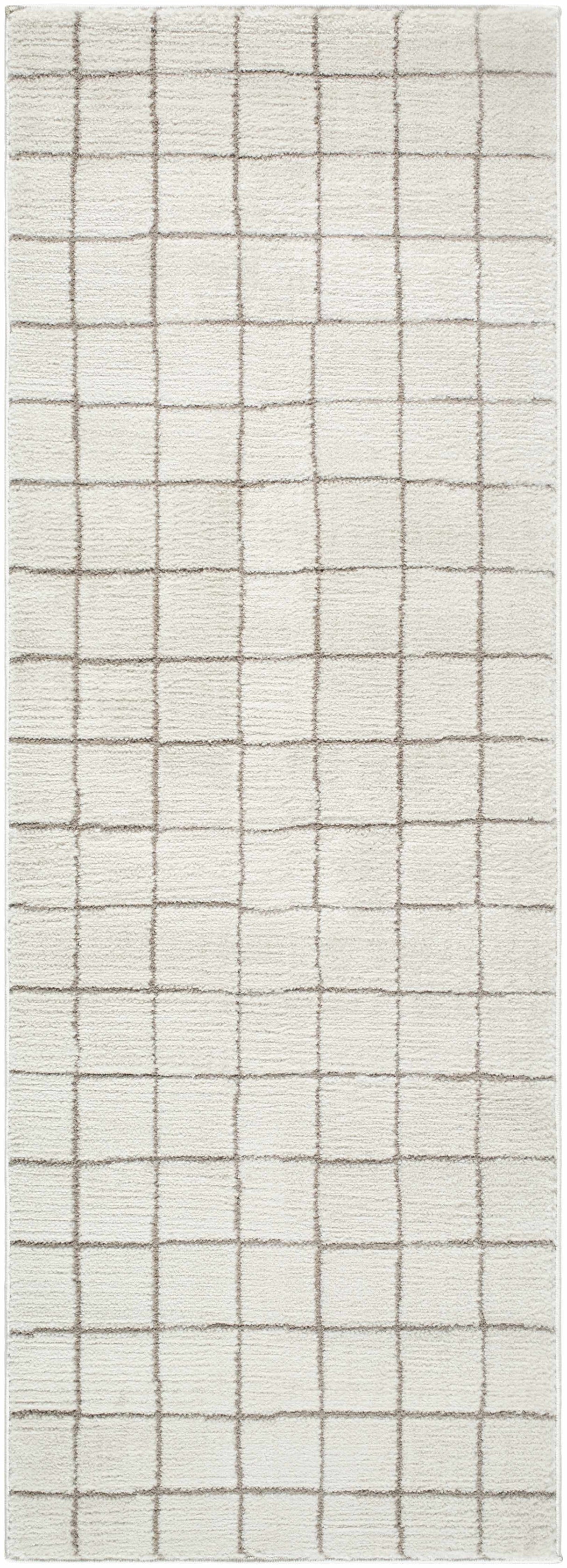 Cascade Checkered Ivory Area Rug