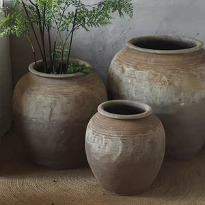 Round Earthenware Pot