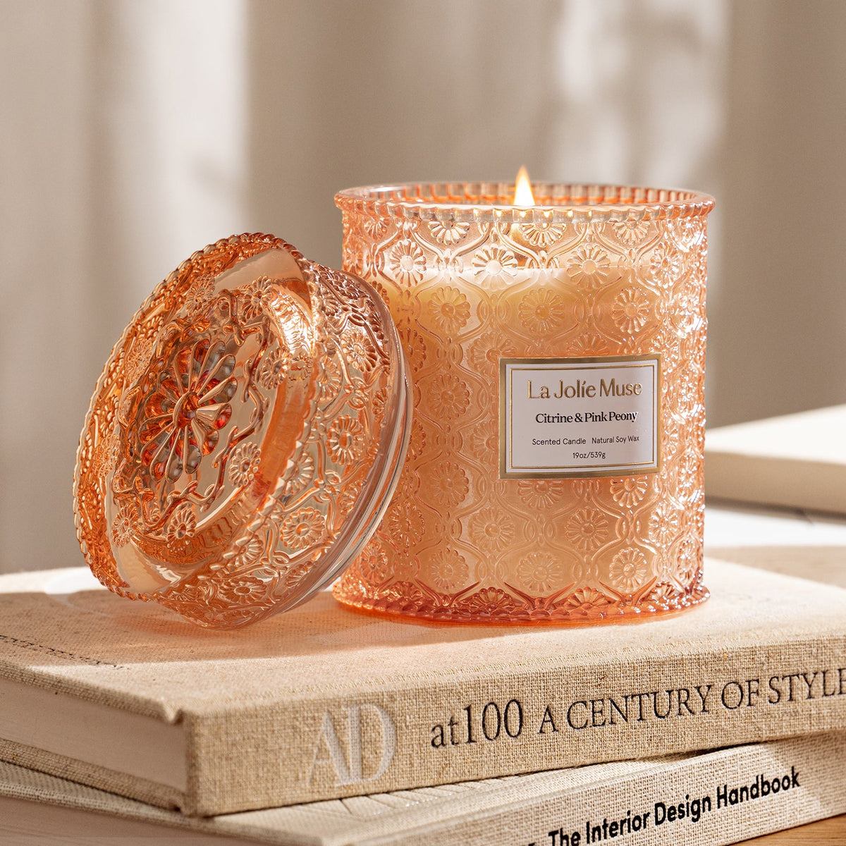 Maelyn - Citrine & Pink Peony 19oz Candle